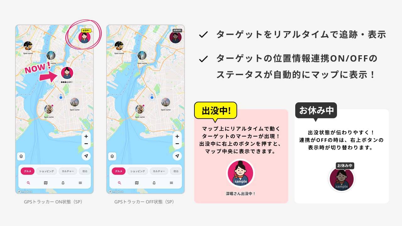GPSトラッカー機能【NOW map! 】